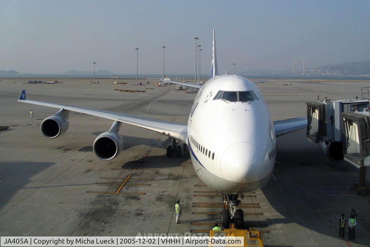 JA405A, 2000 Boeing 747-481 C/N 30322, At Hong Kong