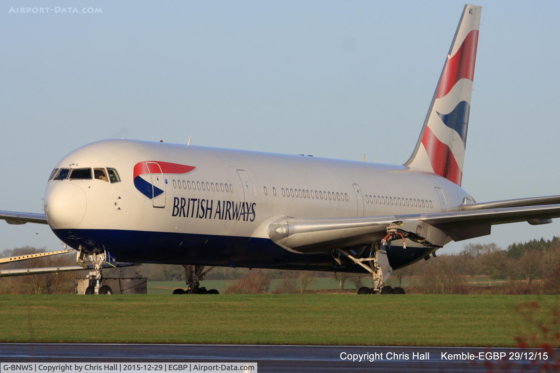 G-BNWS, 1992 Boeing 767-336 C/N 25826, stored at Kemble