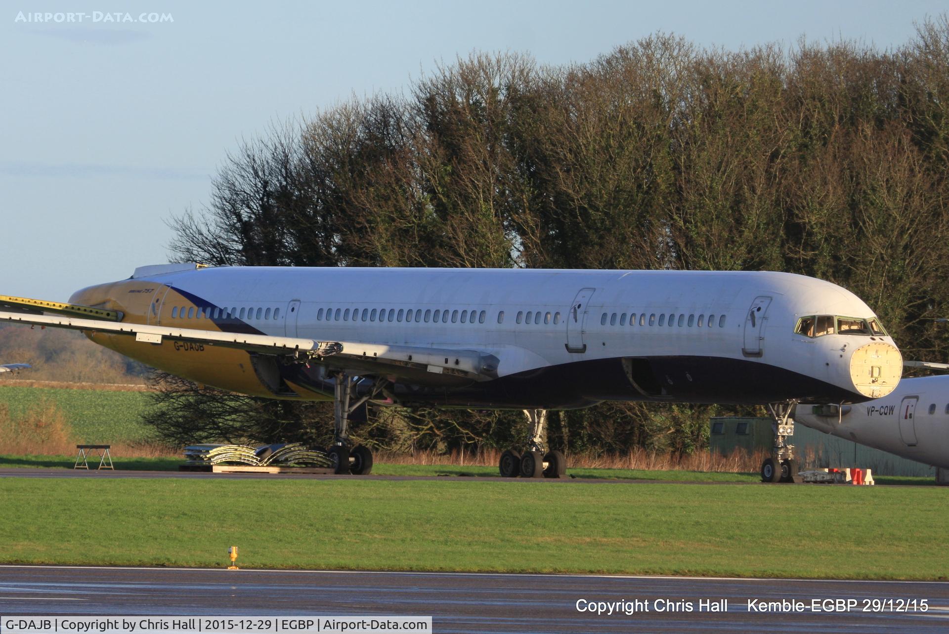 G-DAJB, 1987 Boeing 757-2T7 C/N 23770, in the scrapping area at Kemble