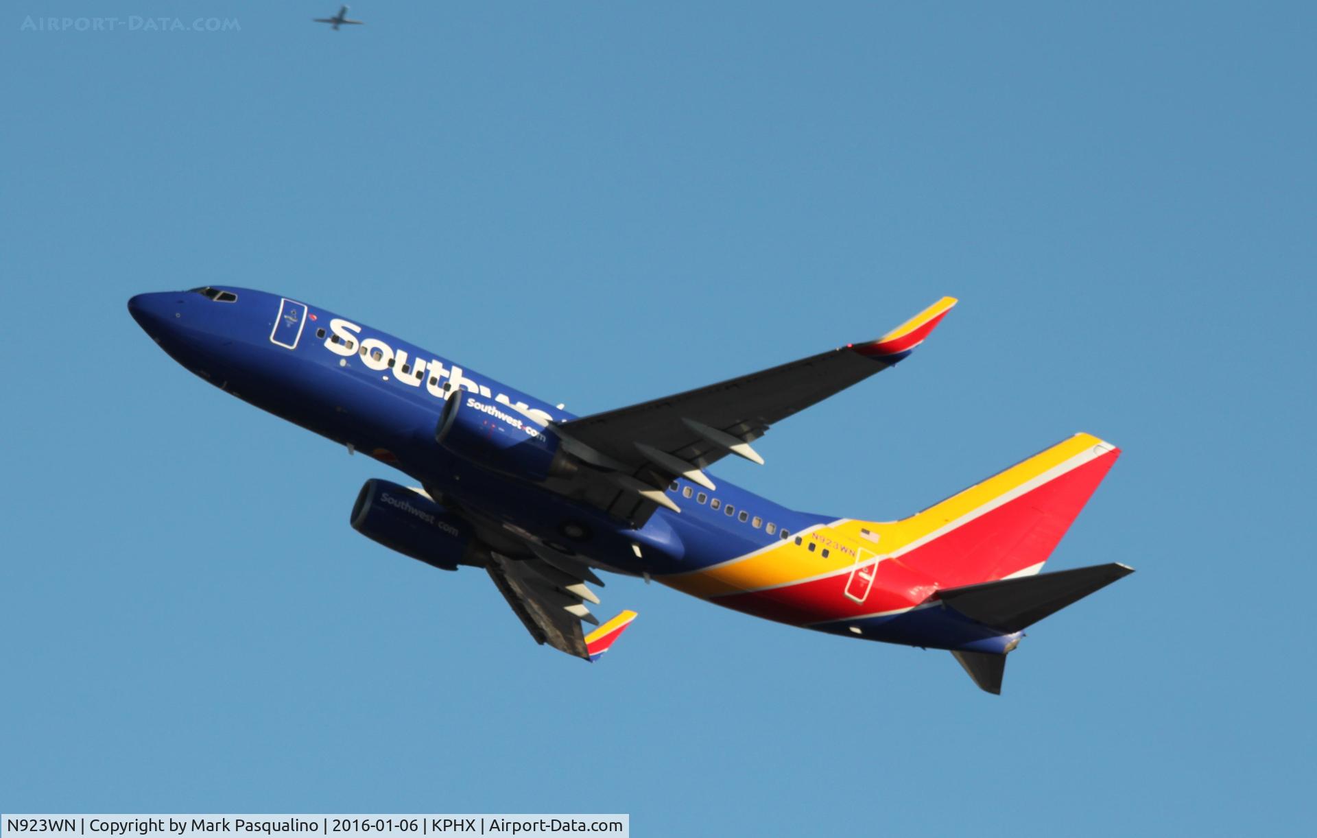 N923WN, 2008 Boeing 737-7H4 C/N 36627, Boeing 737-700