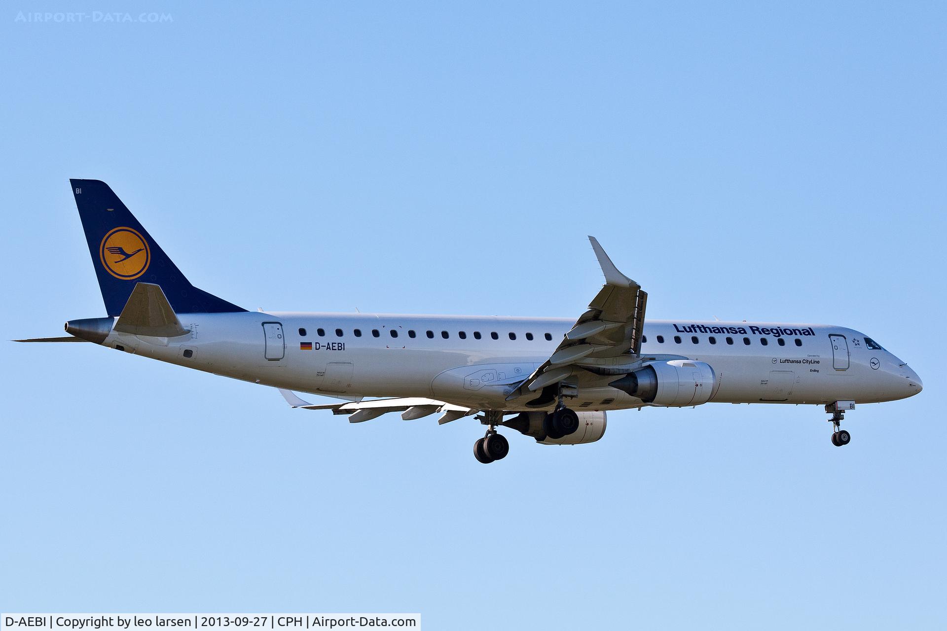 D-AEBI, 2011 Embraer 195LR (ERJ-190-200LR) C/N 19000464, Copenhagen 27.9.13