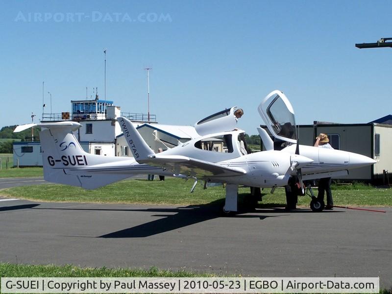 G-SUEI, 2009 Diamond DA-42 Twin Star C/N 42.415, @ Wolverhampton (Halfpenny Green).