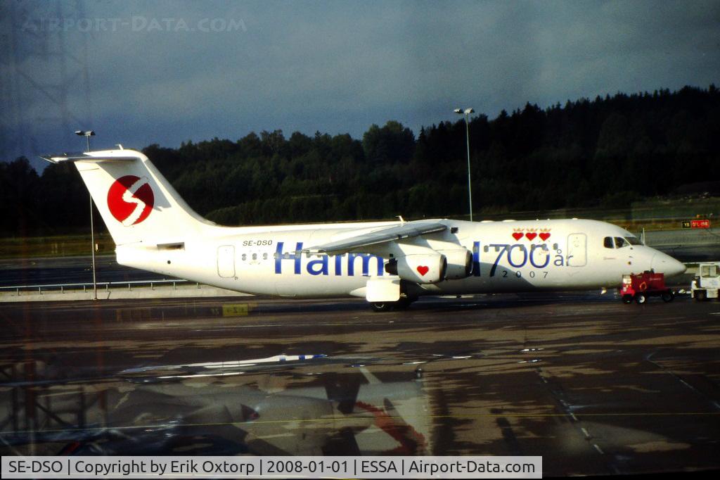 SE-DSO, 1992 British Aerospace Avro 146-RJ100A C/N E3221, SE-DSO in ARN AUG06