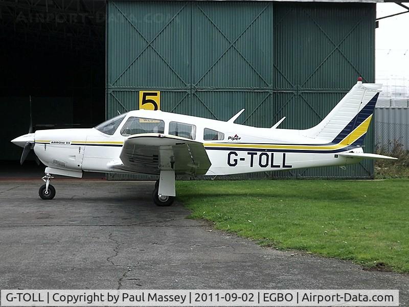 G-TOLL, 1977 Piper PA-28R-201 Cherokee Arrow III C/N 28R-7837025, Resident @ Wolverhampton(Halfpenny Green). ex:-N52HV D-ECIW,N9007K.