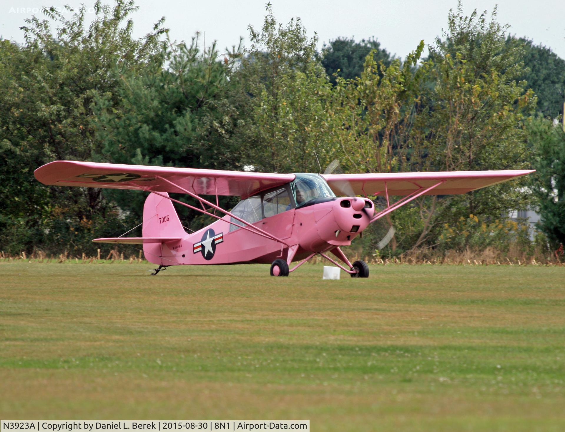 N3923A, 1947 Aeronca 7DC C/N 47-1214, This old Aeronca has been creatively painted pink - she's probably one of a kind!