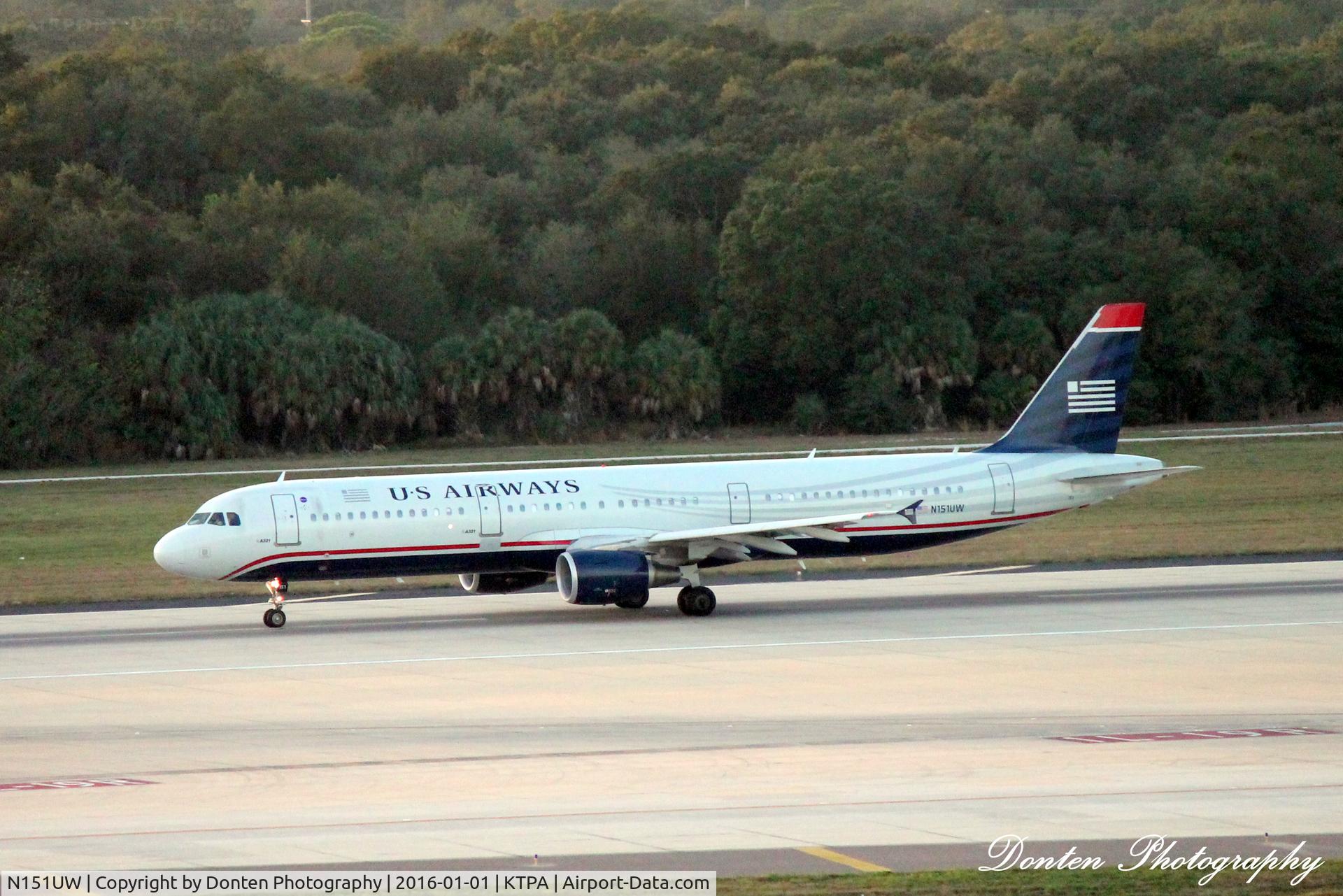 N151UW, 2013 Airbus A321-211 C/N 5513, American Flight 1851 (N151UW) departs Tampa International Airport enroute to Charlotte-Douglas International Airport