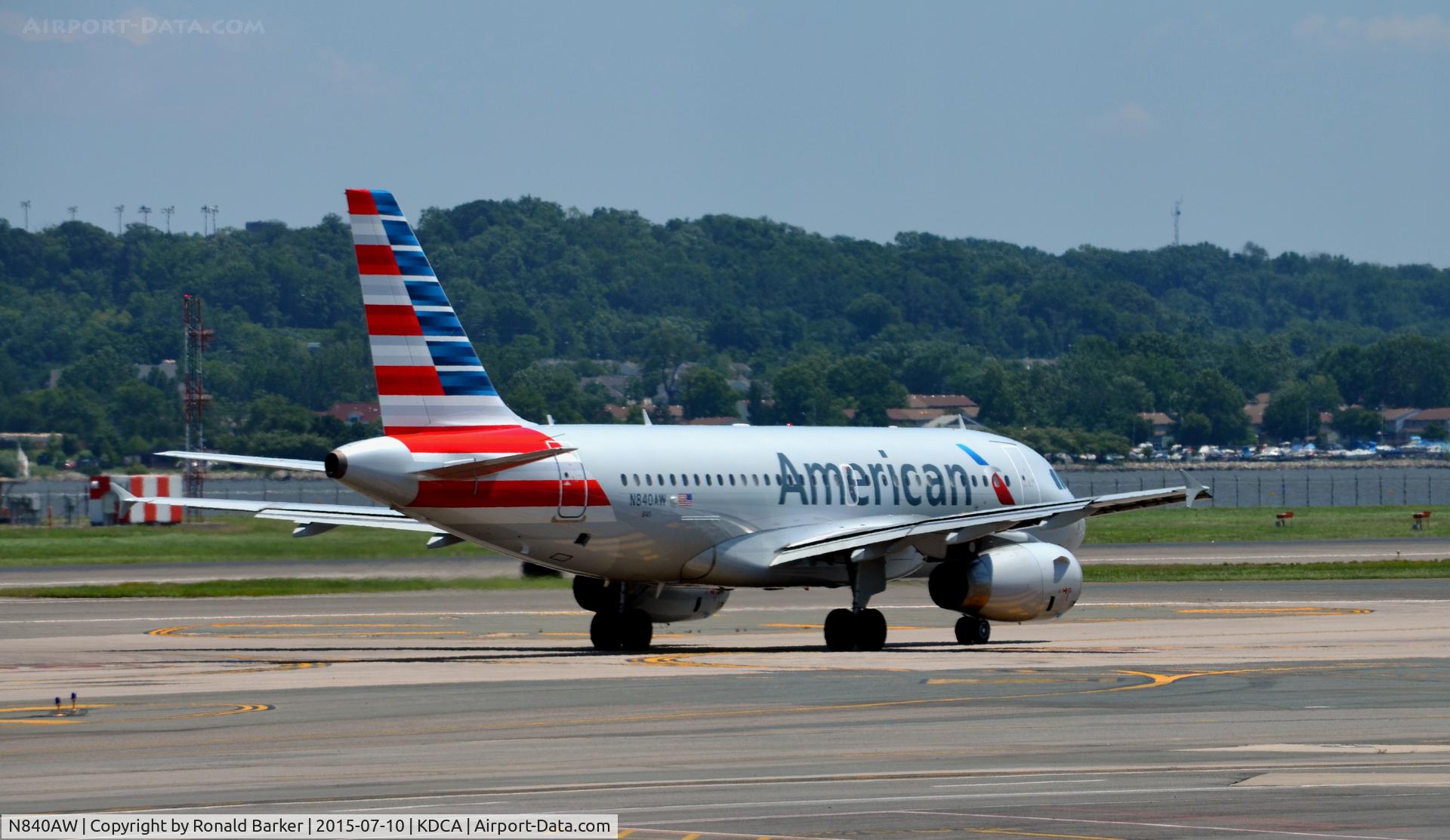 N840AW, 2006 Airbus A319-132 C/N 2690, Taxi for takeoff National
