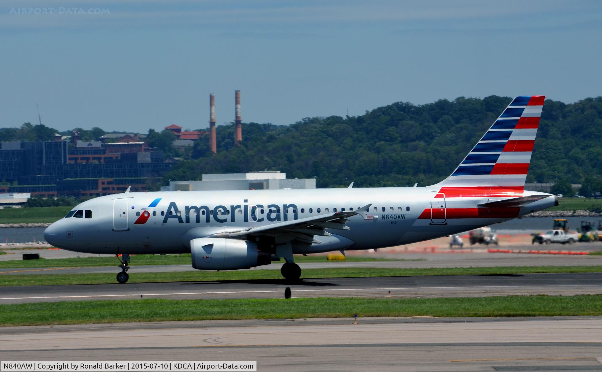N840AW, 2006 Airbus A319-132 C/N 2690, Takeoff roll National