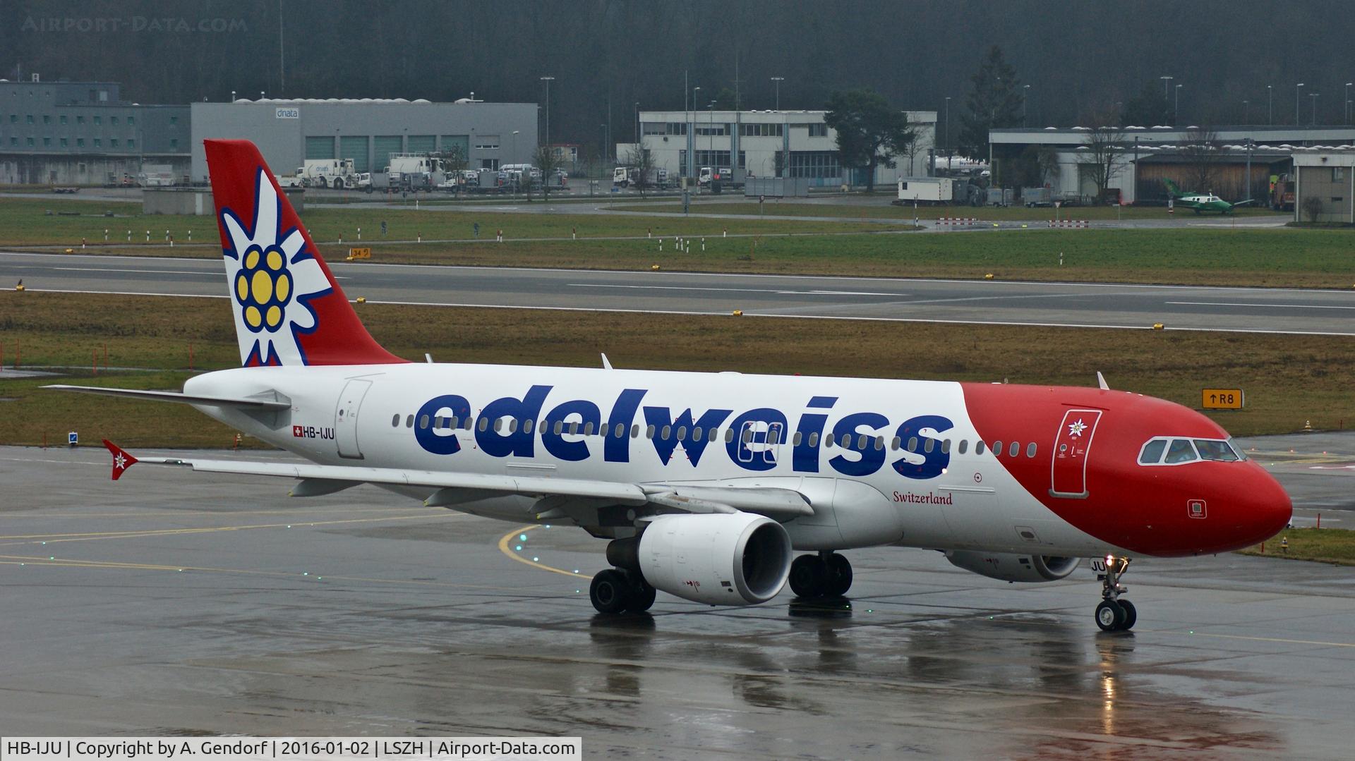 HB-IJU, 2003 Airbus A320-214 C/N 1951, Edelweiss Air, is here on the taxiway at Zürich-Kloten(LSZH)