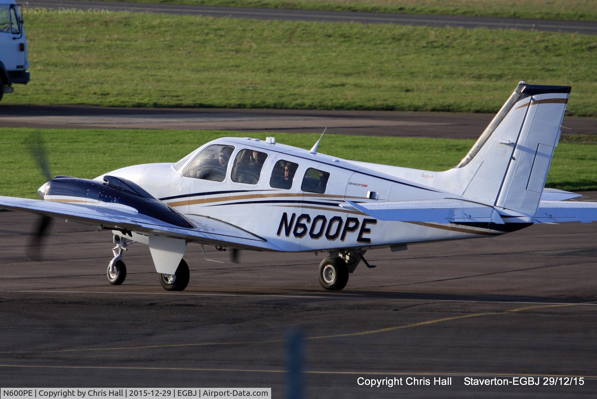 N600PE, 2014 Beechcraft G58 Baron C/N TH-2404, at Staverton