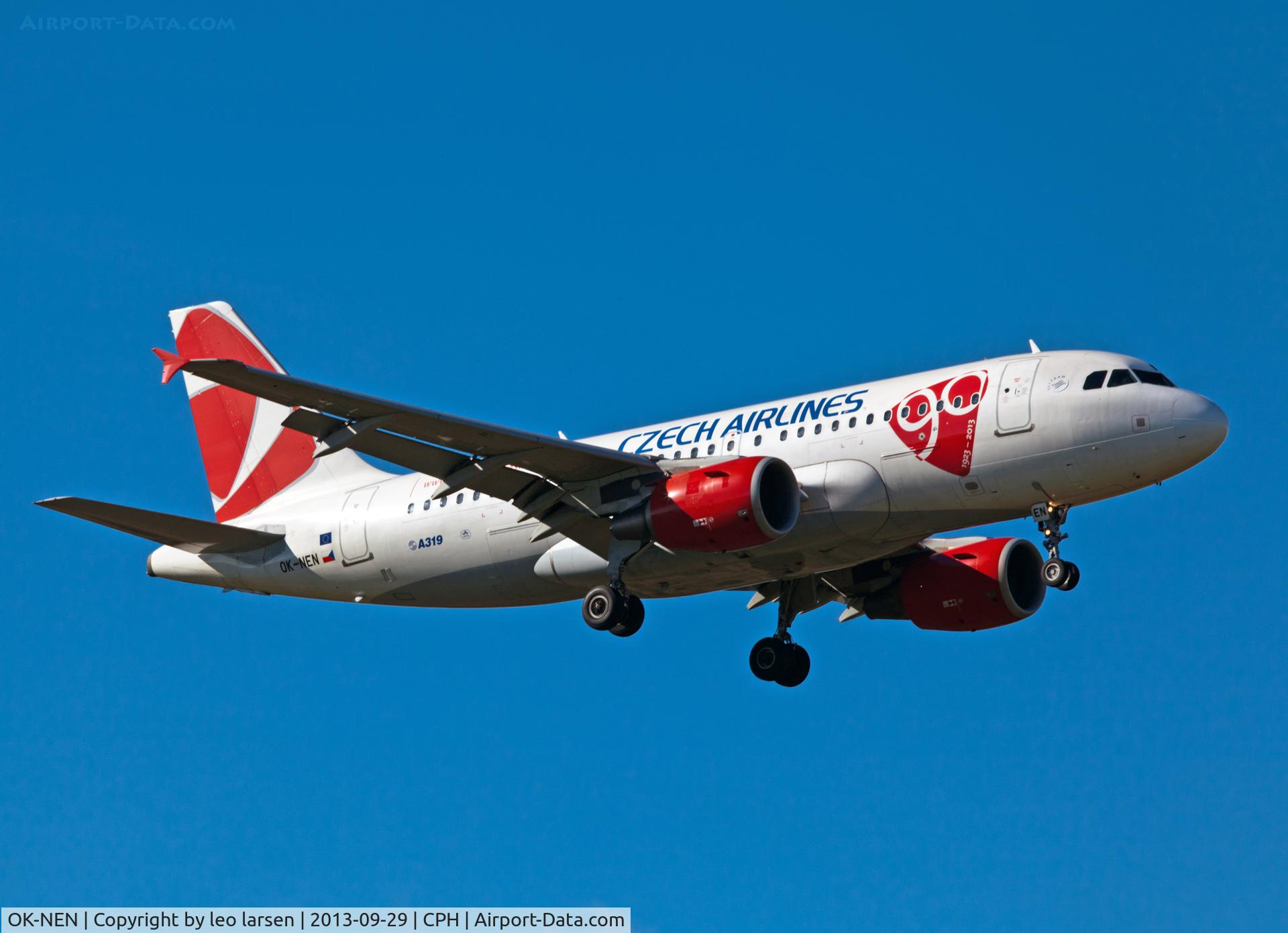 OK-NEN, 2008 Airbus A319-112 C/N 3436, Copenhagen 29.9.13