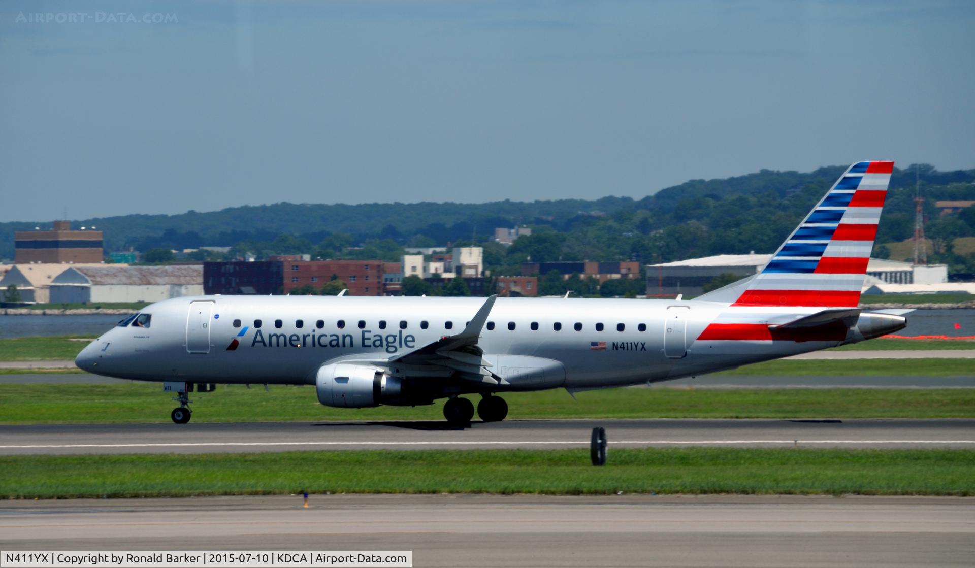 N411YX, 2013 Embraer 175LR (ERJ-170-200LR) C/N 17000374, Takeoff National