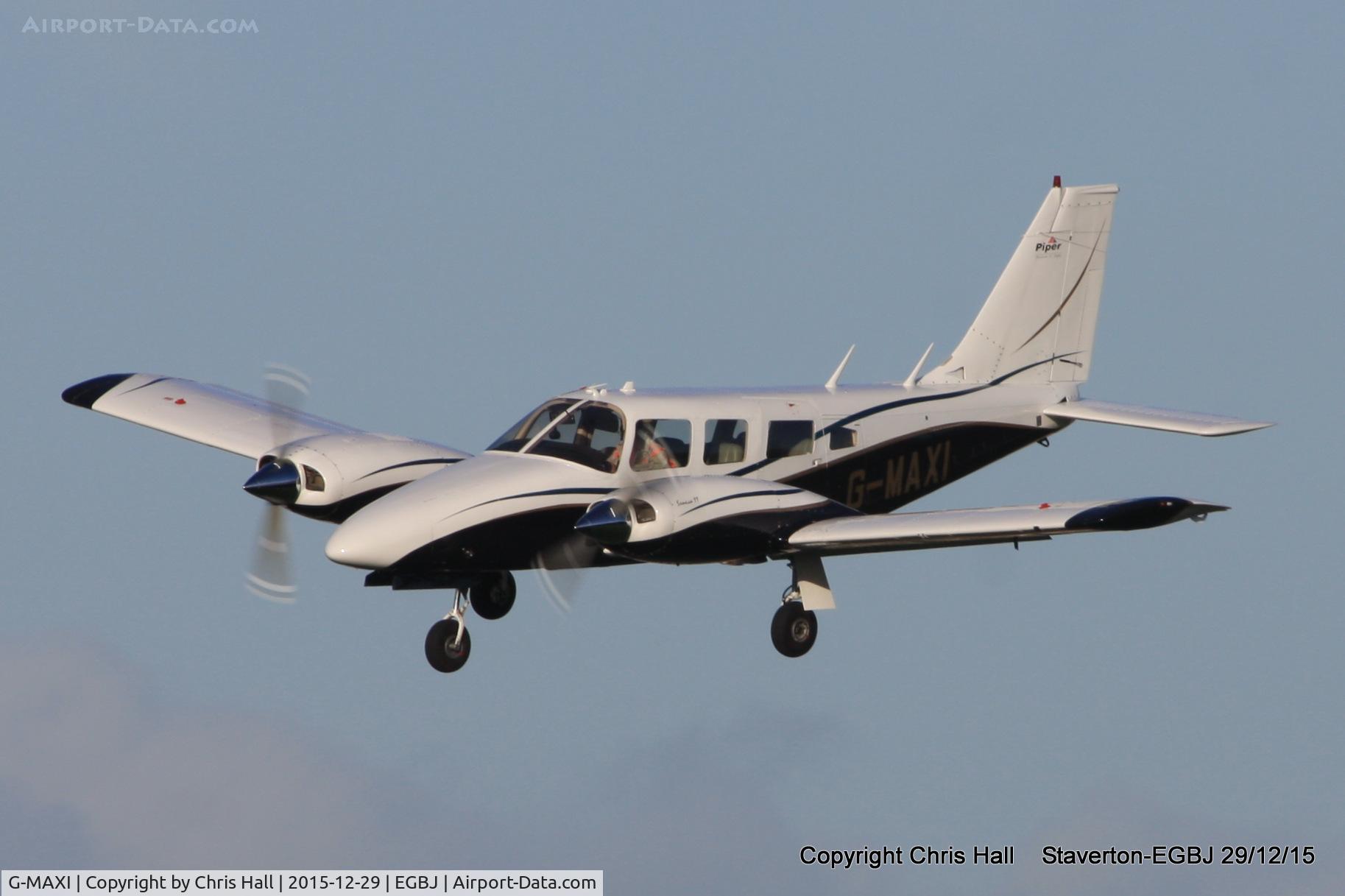 G-MAXI, 1976 Piper PA-34-200T C/N 34-7670150, at Staverton