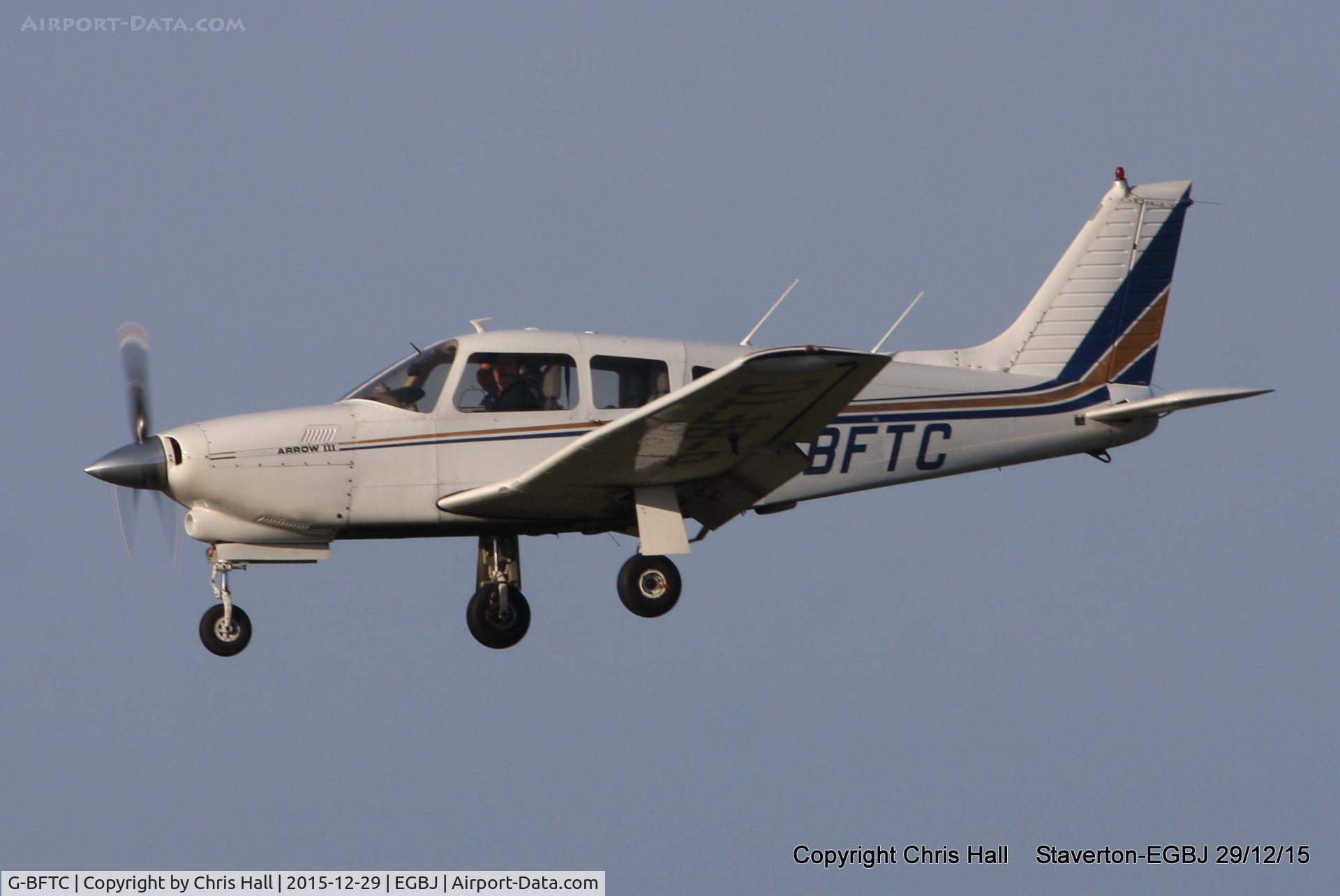 G-BFTC, 1978 Piper PA-28R-201T Cherokee Arrow III C/N 28R-7803197, at Staverton