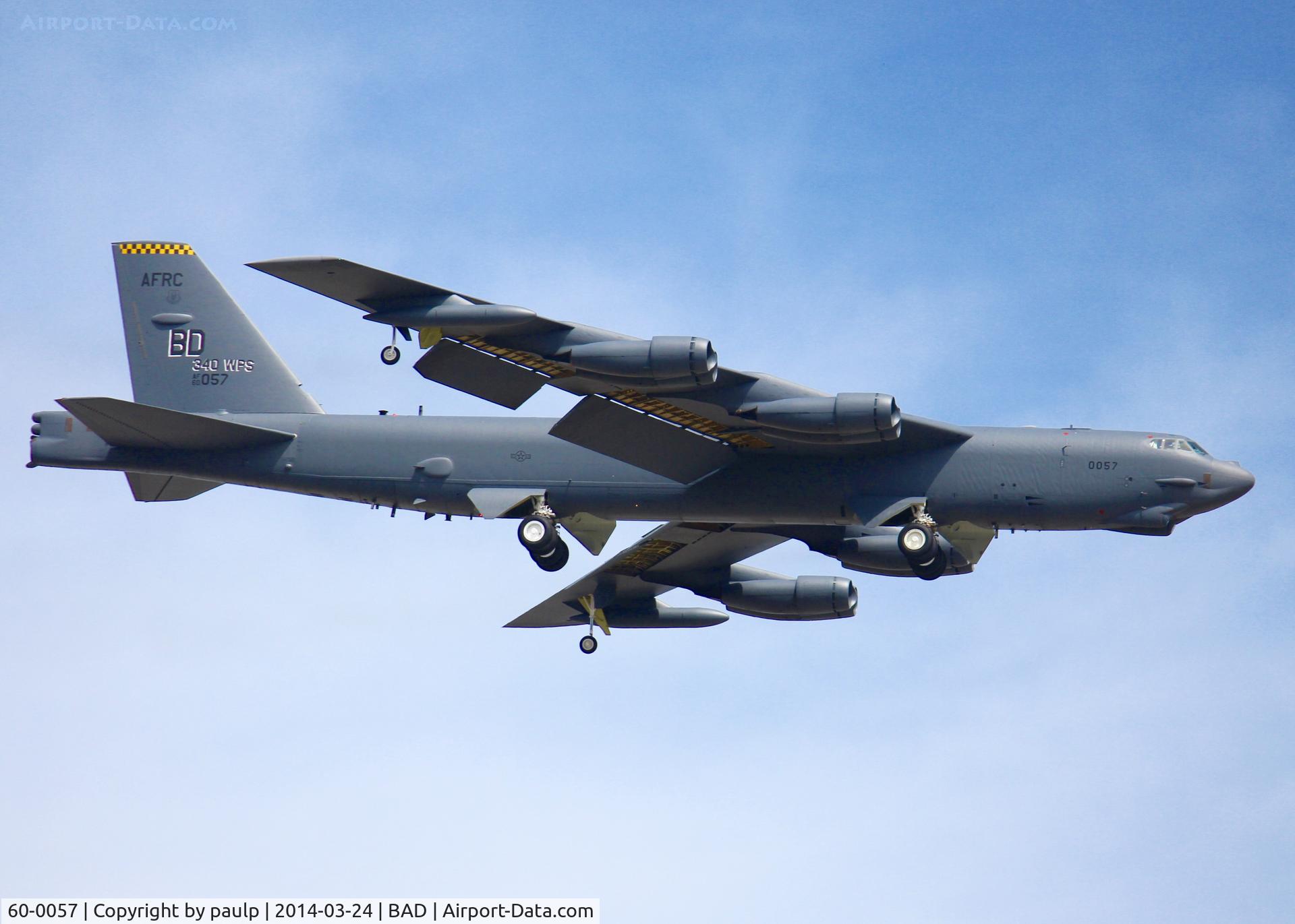 60-0057, 1960 Boeing B-52H Stratofortress C/N 464422, At Barksdale Air Force Base.