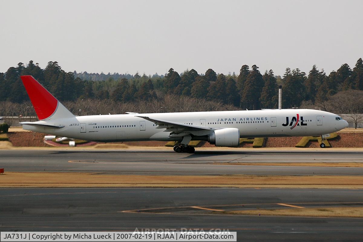 JA731J, 2003 Boeing 777-346/ER C/N 32431, At Narita