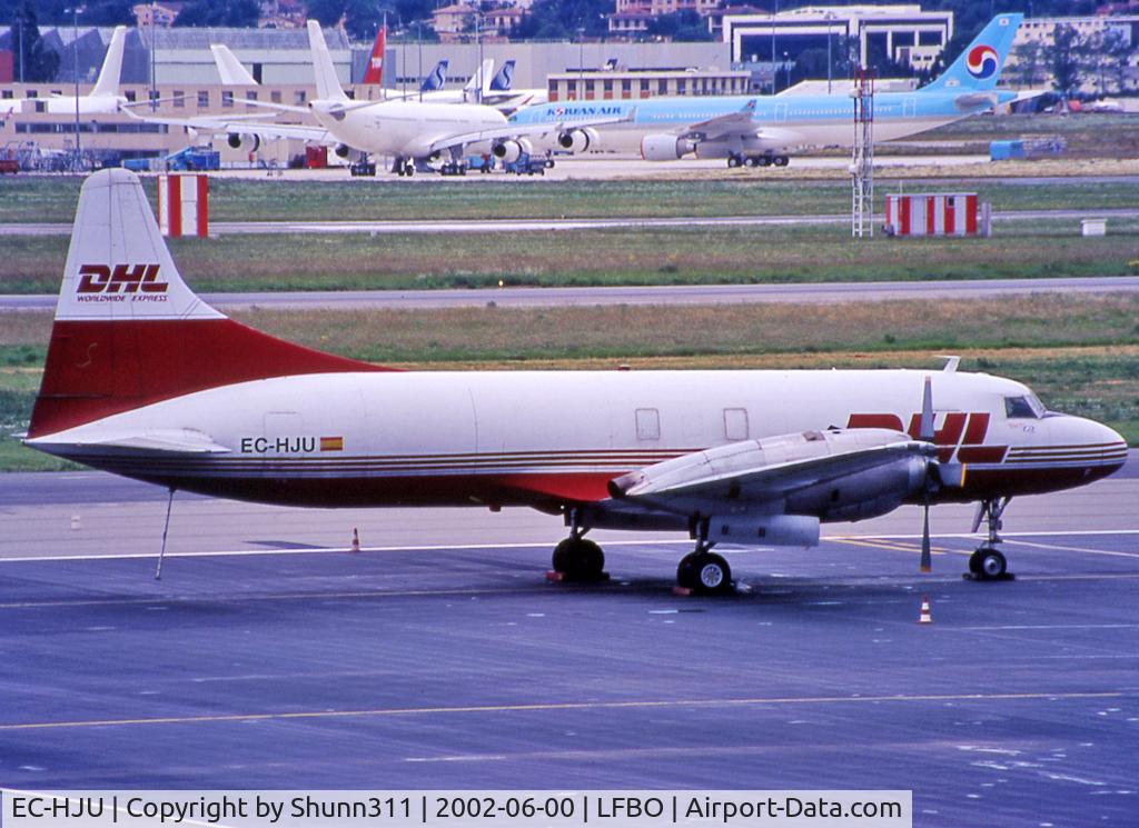 EC-HJU, 1954 Convair 580(F) C/N 147/012, Parked at the Cargo area...
