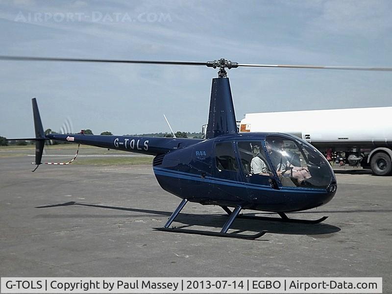 G-TOLS, 2002 Robinson R44  Raven II C/N 1194, @ Wolverhampton(Halfpenny Green). ex:-G-CBOT.