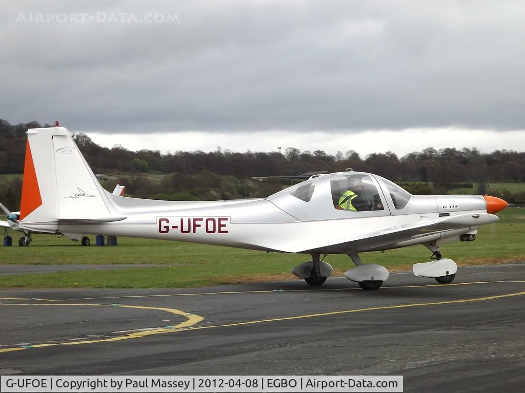 G-UFOE, 1988 Grob G-115 C/N 8033, Resident @ Wolverhampton(Halfpenny Green) when photographed. ex:-OY-CRF.