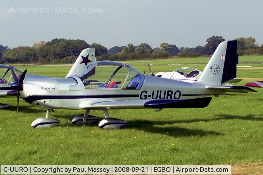 G-UURO, 2006 Aerotechnik EV-97 Eurostar C/N PFA 315-14480, @ the wings & wheels charity fly-in @ Wolverhampton(Halfpenny Green).