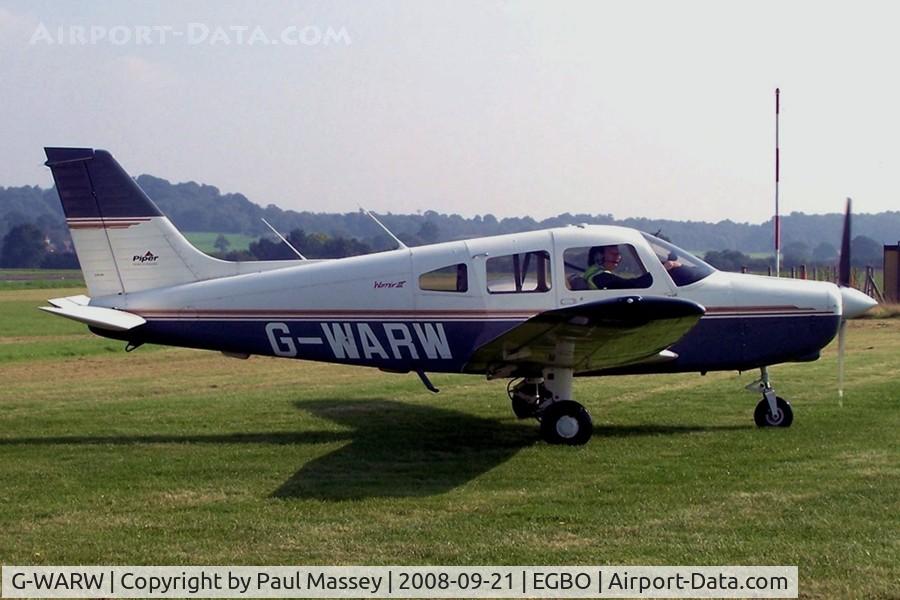 G-WARW, 1998 Piper PA-28-161 Cherokee Warrior III C/N 28-42037, @ Wolverhampton(Halfpenny Green). ex:-N41254.