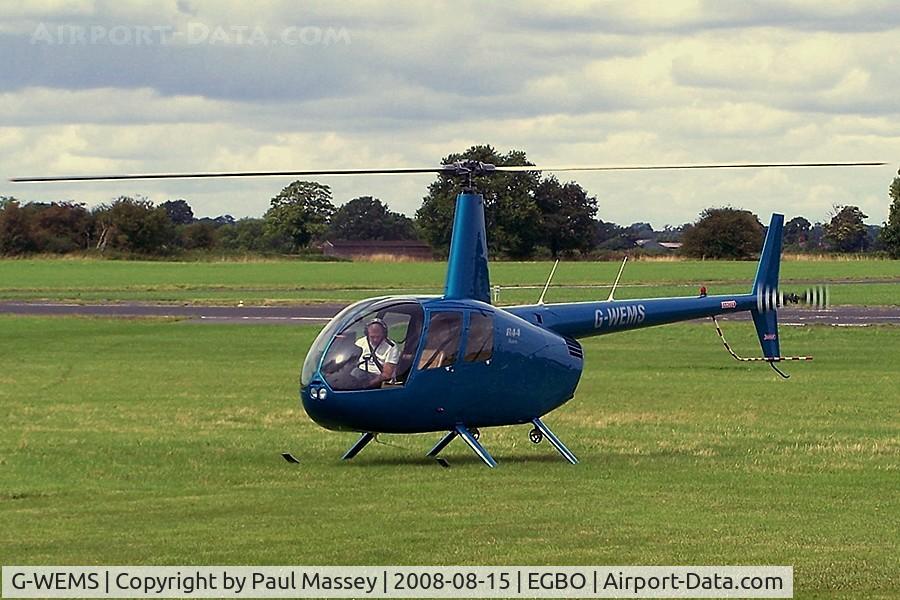 G-WEMS, 2000 Robinson R44 Astro C/N 0730, @ Wolverhampton(Halfpenny Green). ex:-G-HMPF.