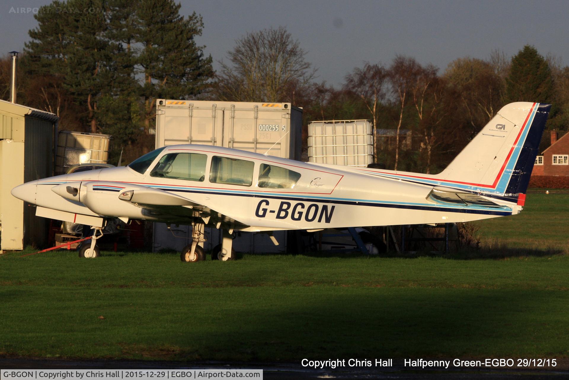 G-BGON, 1979 Gulfstream American GA-7 Cougar C/N GA7-0095, at Halfpenny Green