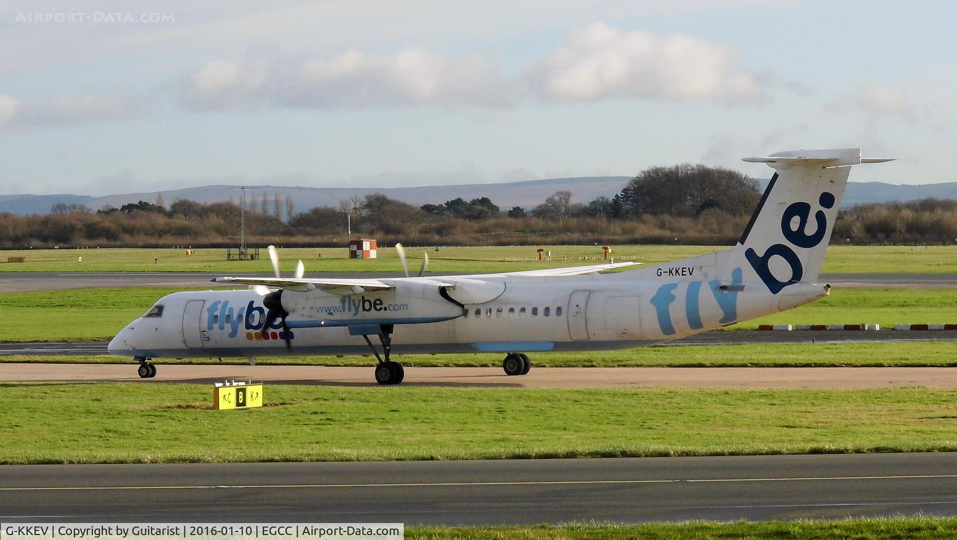 G-KKEV, 2008 De Havilland Canada DHC-8-402Q Dash 8 C/N 4201, At Manchester