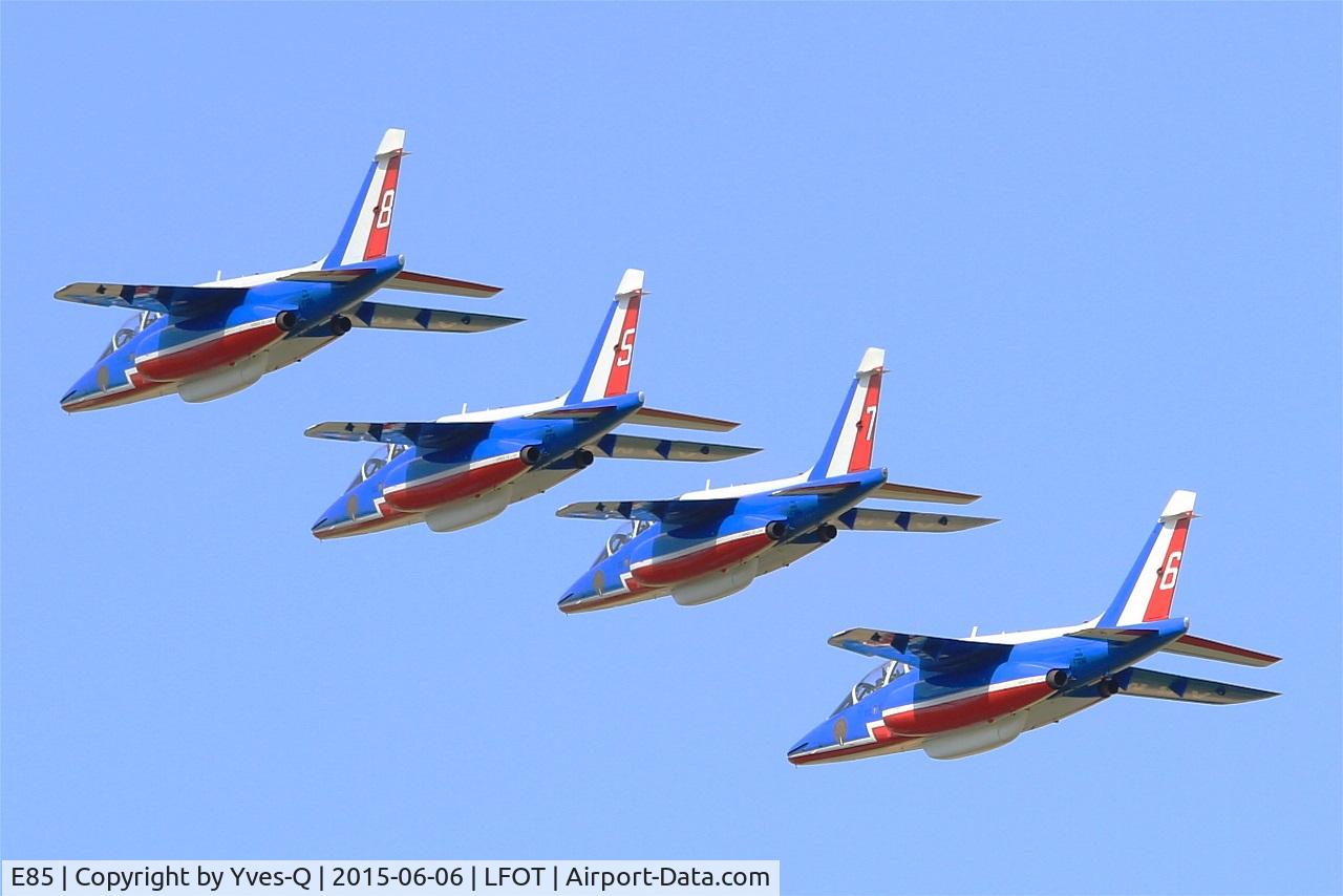 E85, Dassault-Dornier Alpha Jet E C/N E85, Dassault-Dornier Alpha Jet E (F-UGFF), Athos 08 of Patrouille de France 2015, On display, Tours-St Symphorien Air Base 705 (LFOT-TUF) Open day 2015