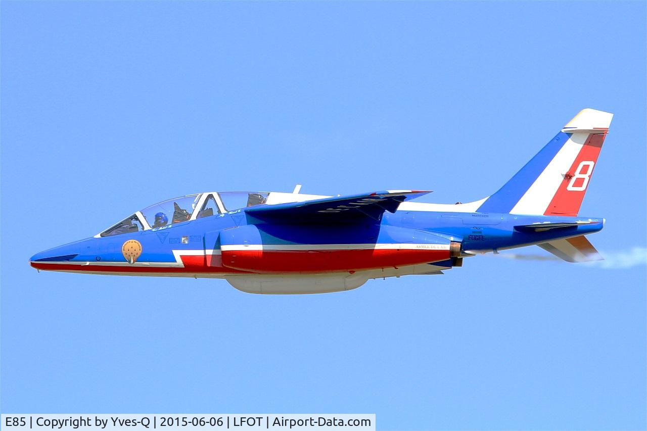 E85, Dassault-Dornier Alpha Jet E C/N E85, Dassault-Dornier Alpha Jet E (F-UGFF), Athos 08 of Patrouille de France 2015, On display, Tours-St Symphorien Air Base 705 (LFOT-TUF) Open day 2015