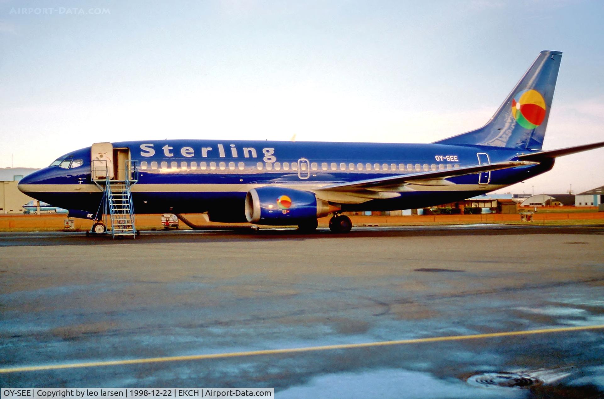 OY-SEE, 1989 Boeing 737-3Y0 C/N 24463, Copenhagen 22.12.98