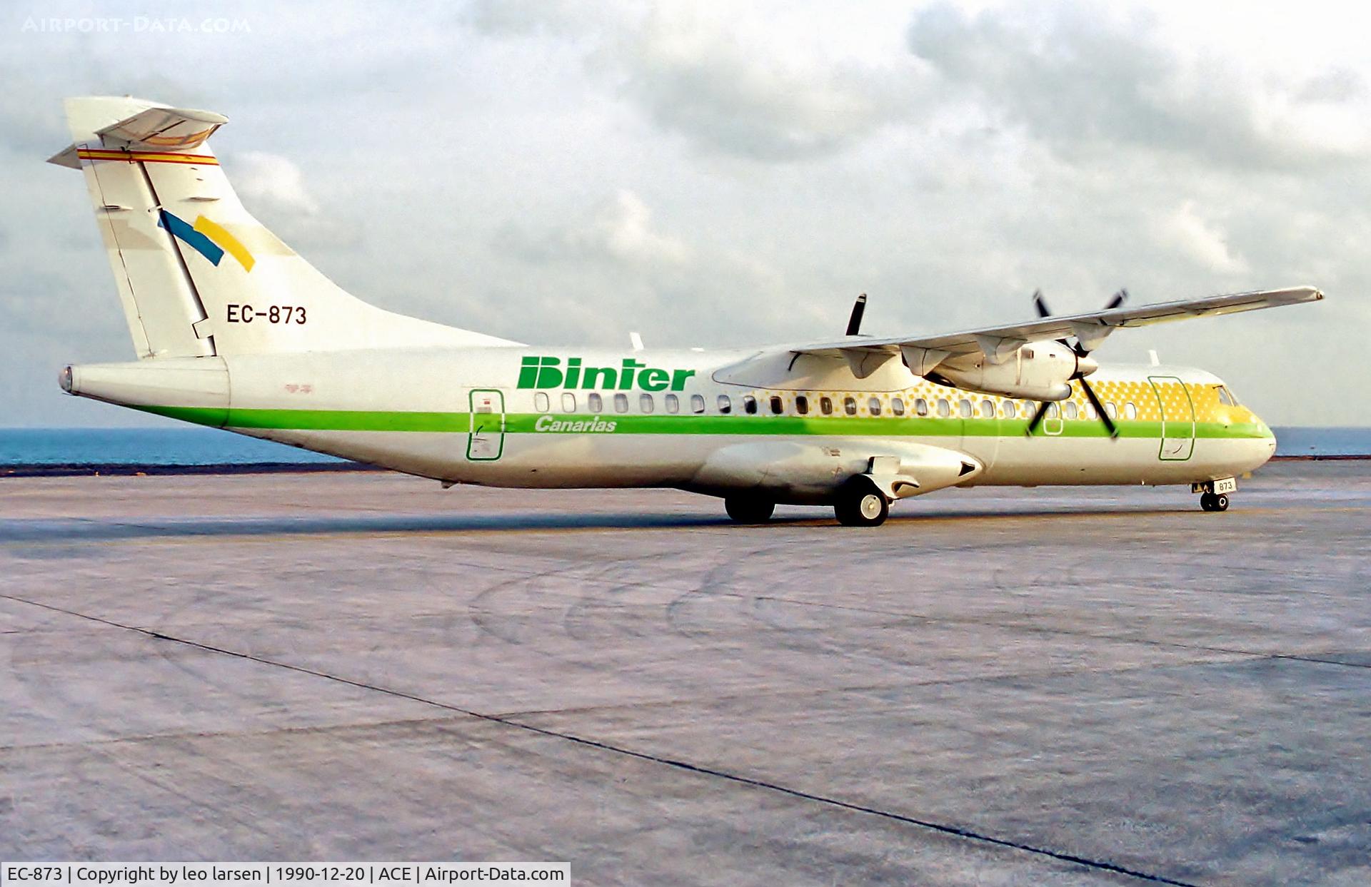EC-873, 1991 ATR 72-202 C/N 260, ACE Lanzarote 20.12.90