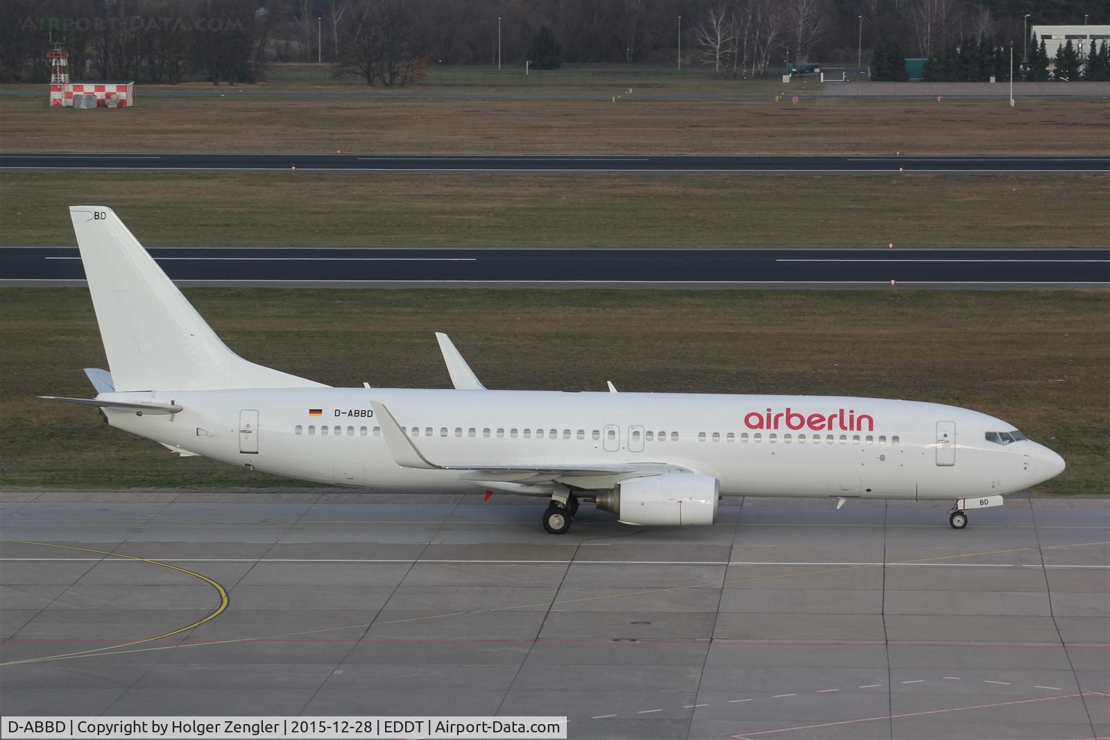 D-ABBD, 2001 Boeing 737-86J C/N 30880, White knight on taxi to holding point 26L....