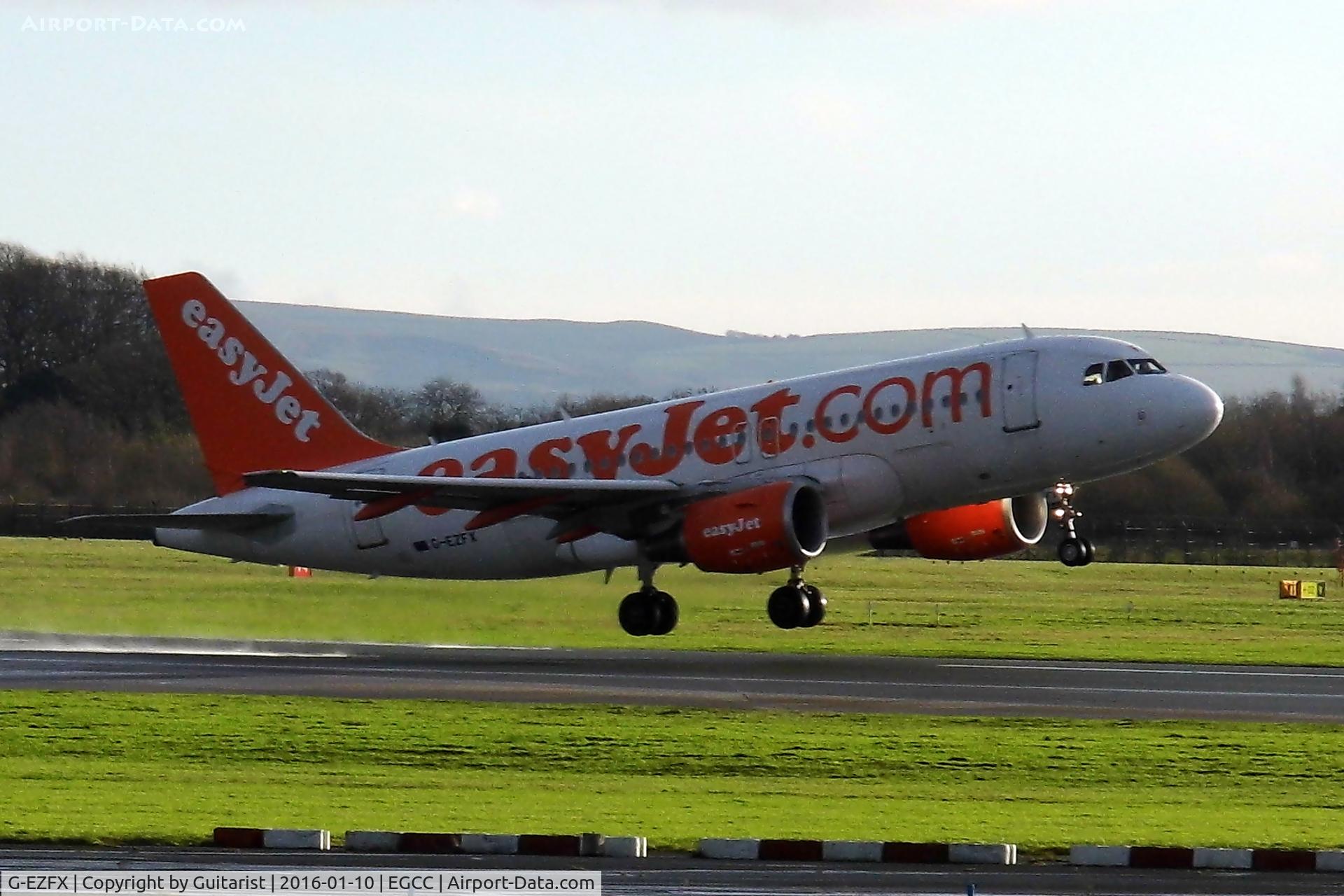 G-EZFX, 2010 Airbus A319-111 C/N 4385, At Manchester
