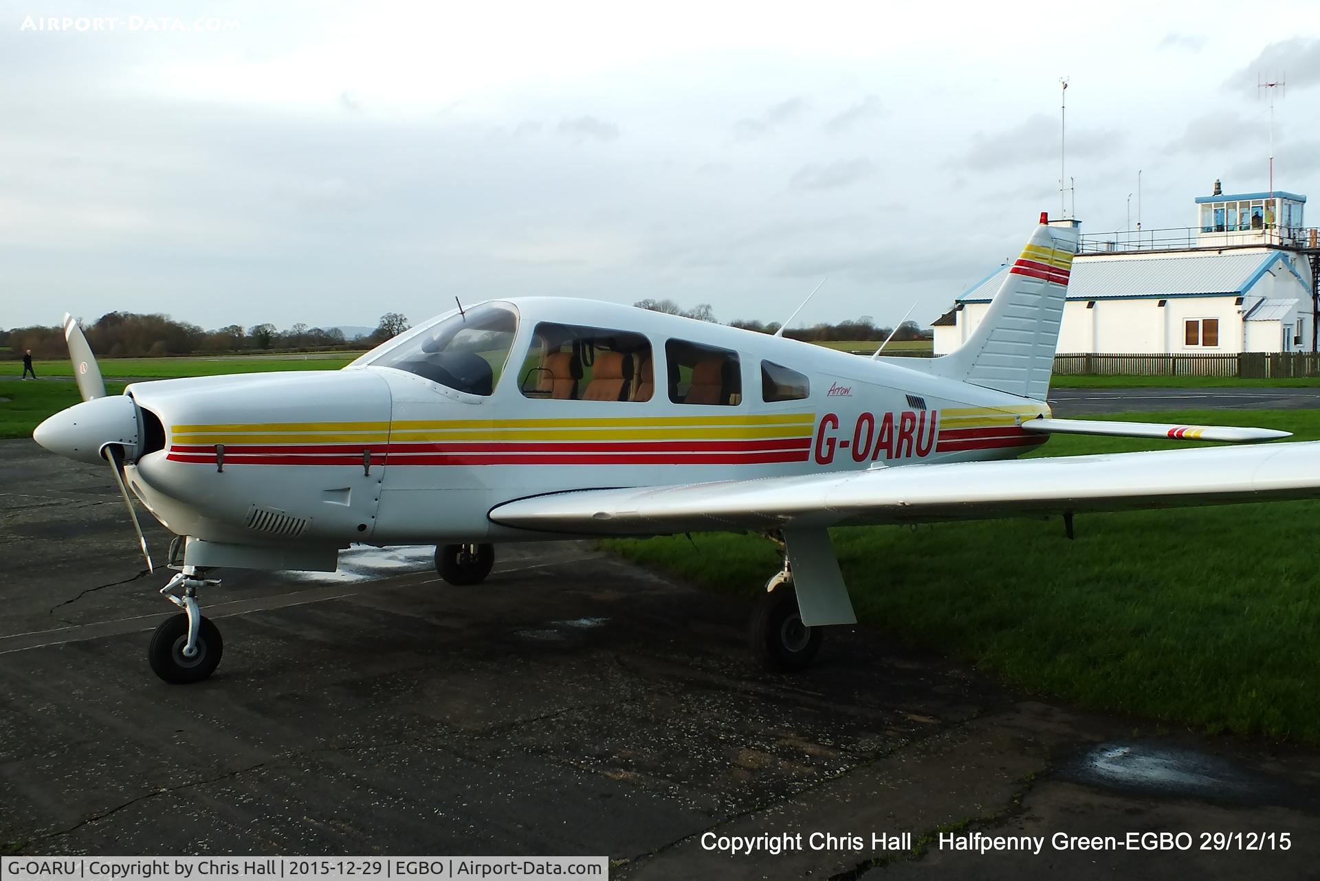 G-OARU, 1989 Piper PA-28R-201 Cherokee Arrow III C/N 2837026, at Halfpenny Green