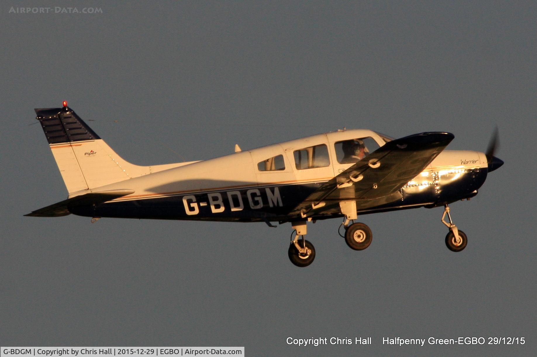 G-BDGM, 1974 Piper PA-28-151 Cherokee Warrior C/N 28-7415165, at Halfpenny Green
