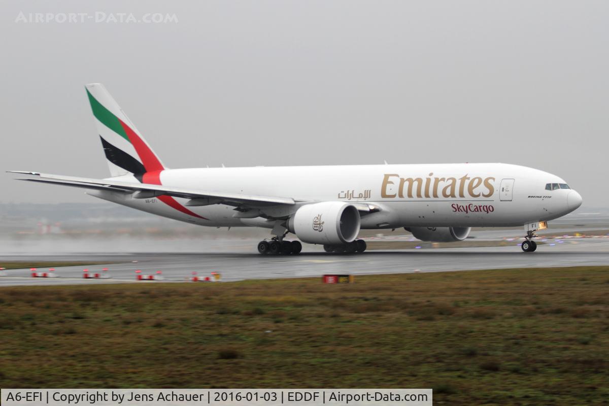 A6-EFI, 2012 Boeing 777-F1H C/N 35609, Take off rwy 18