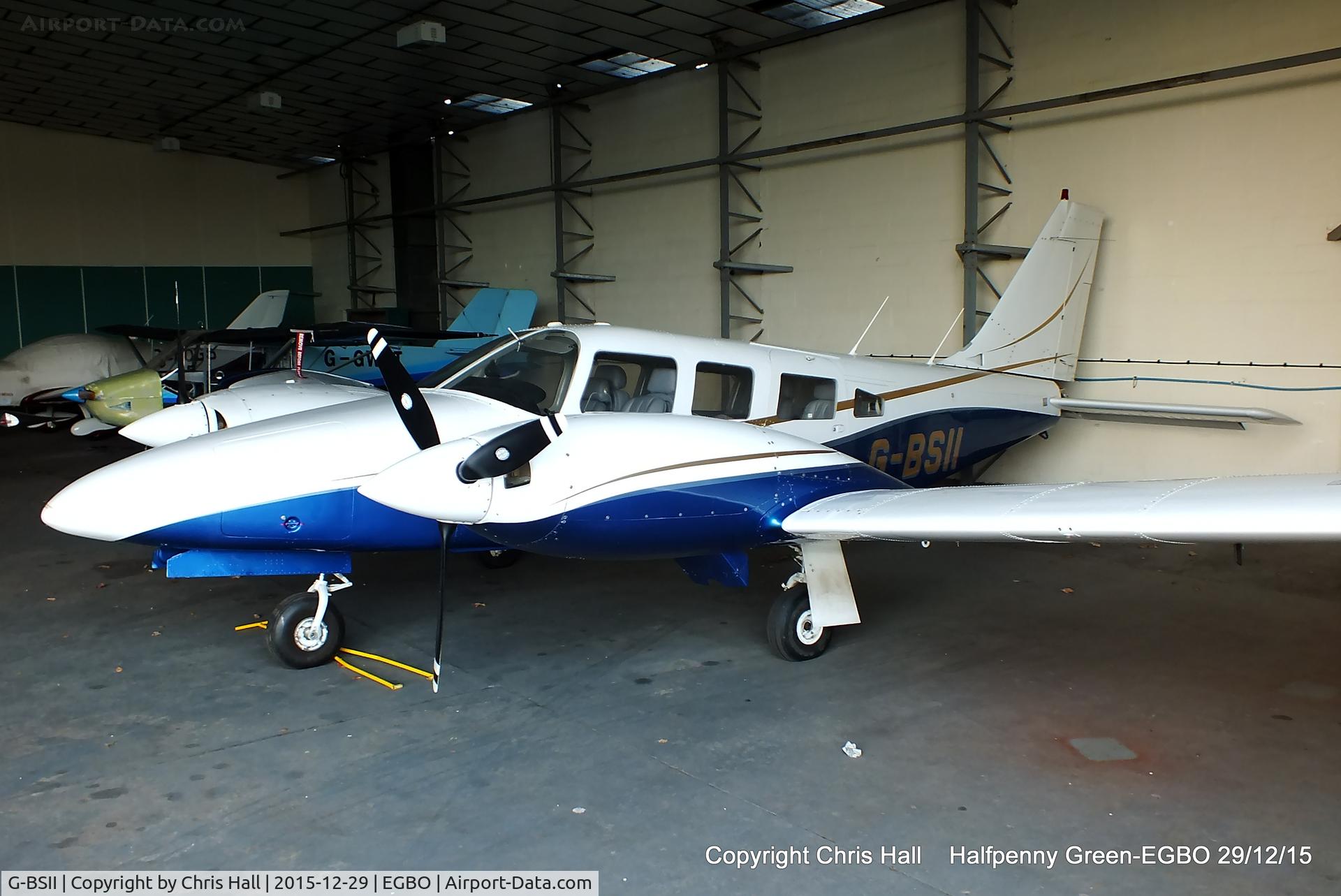 G-BSII, 1980 Piper PA-34-200T Seneca II C/N 34-8070336, at Halfpenny Green