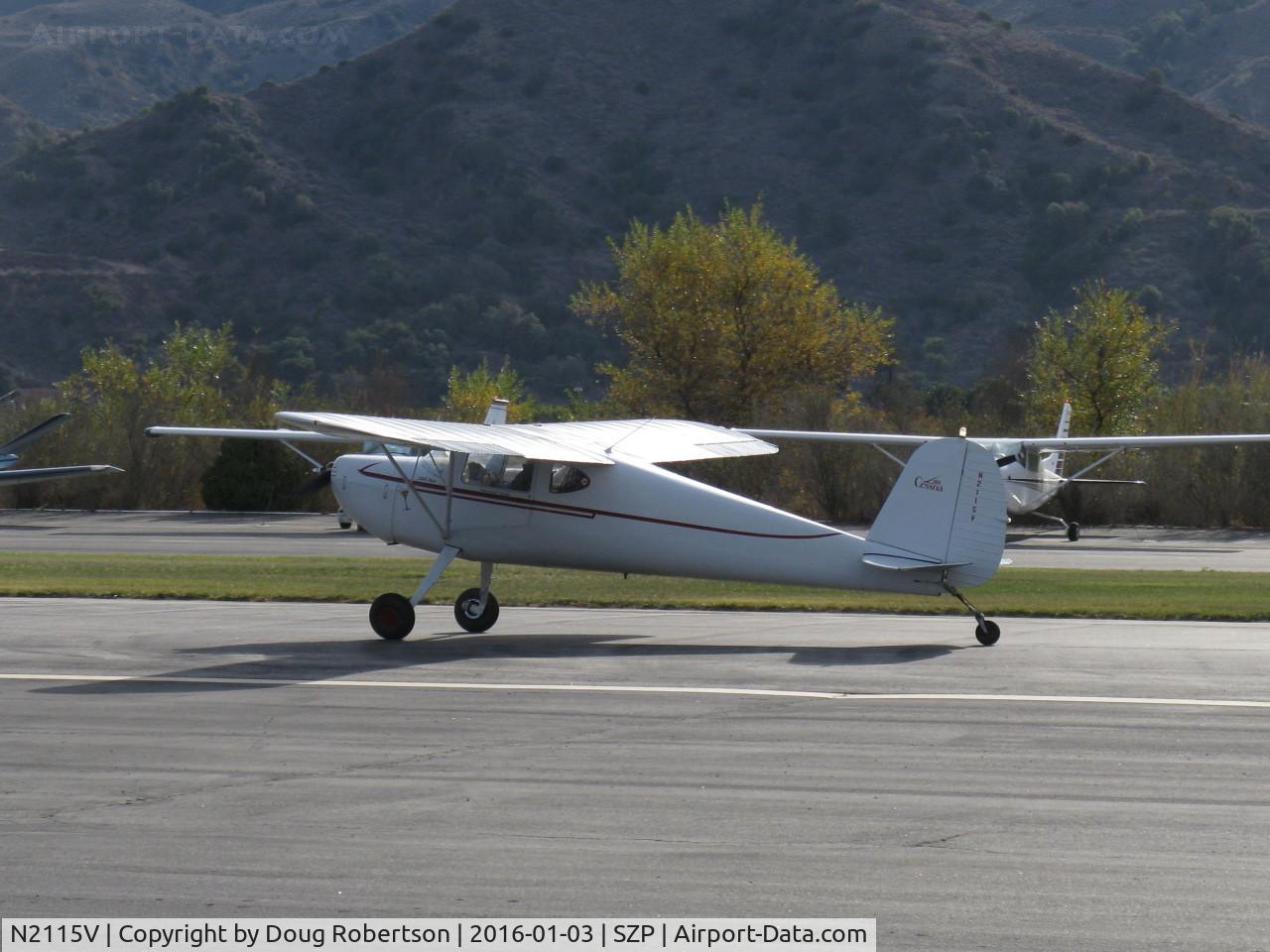 N2115V, 1948 Cessna 120 C/N 14340, 1948 Cessna 120, Continental C85 85 Hp, landing roll Rwy 04