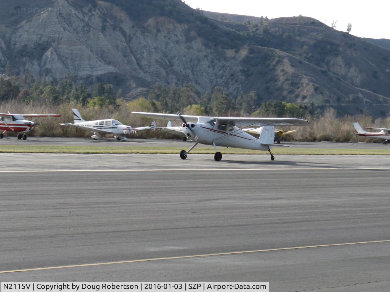N2115V, 1948 Cessna 120 C/N 14340, 1948 Cessna 120, Continental C85 85 Hp, touchdown Rwy 04