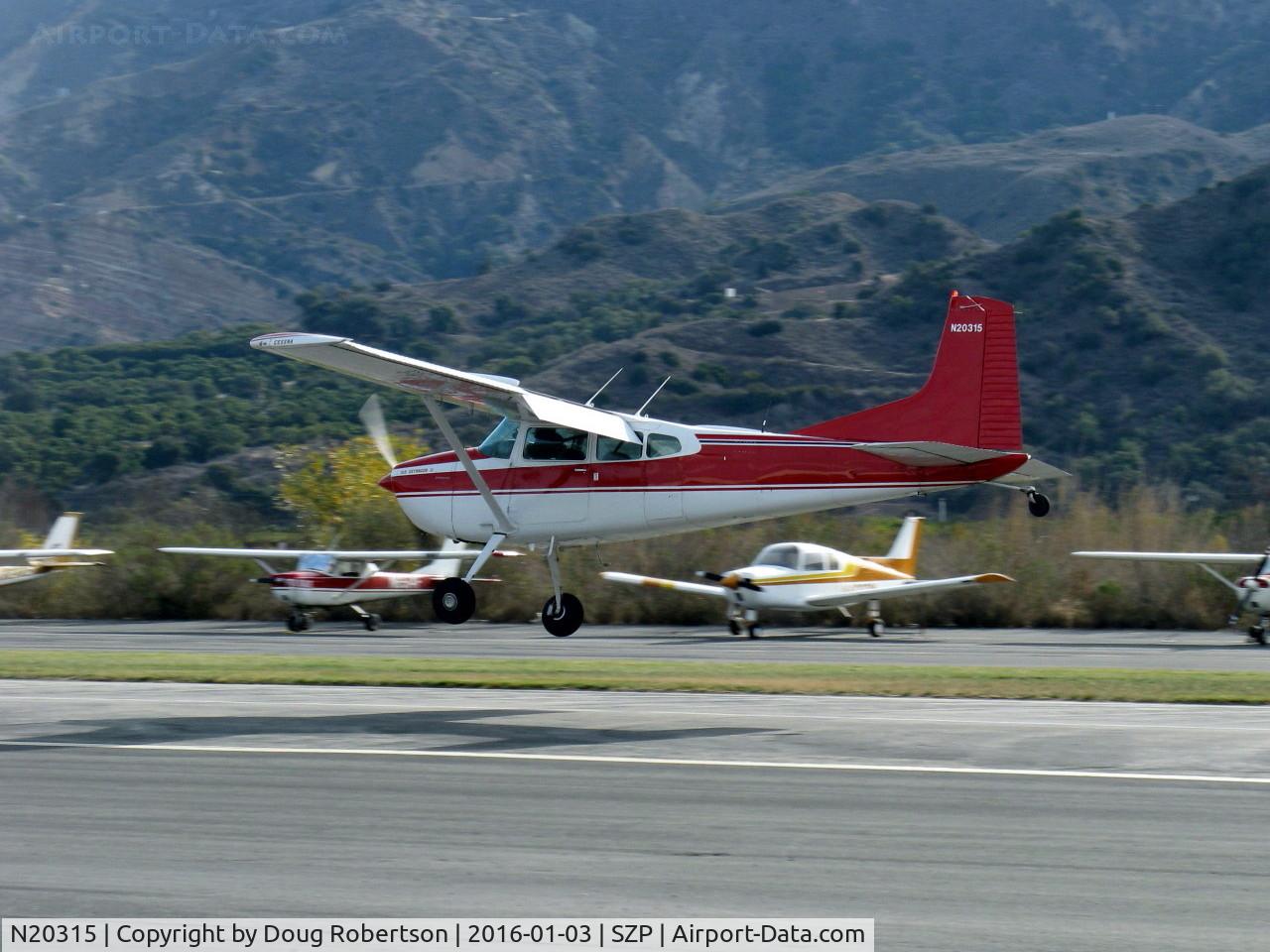 N20315, 1981 Cessna 180K Skywagon C/N 18053184, 1981 Cessna 180K SKYWAGON, Continental O-470-U 230 Hp, the C180K was the last of the C180 Skywagons, the C185 was next Skywagon model, flaps landing Rwy 04                                                     