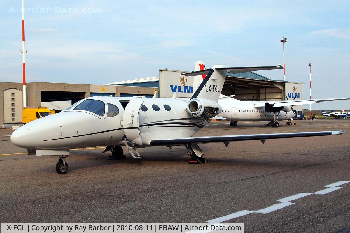 LX-FGL, 2008 Cessna 510 Citation Mustang Citation Mustang C/N 510-0132, Cessna Citation Mustang [510-0132] (Flying Group) Antwerp-Deurne~OO 11/08/2010