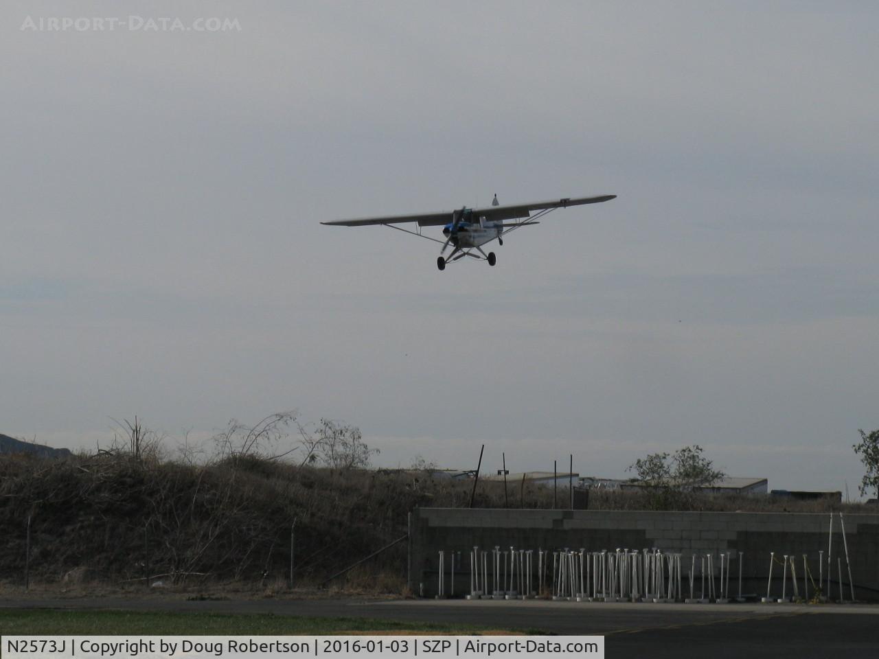 N2573J, 1979 Piper PA-18-150 Super Cub C/N 18-7909132, 1979 Piper PA-18-150 SUPER CUB, Lycoming O-320 150 Hp, on final Rwy 04