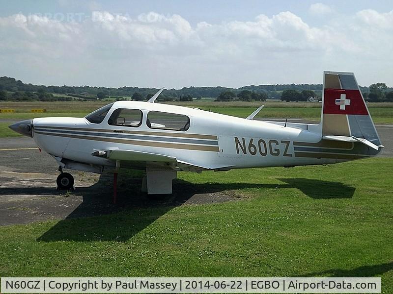 N60GZ, 1987 Mooney M20J 201 C/N 24-3035, @ Wolverhampton(Halfpenny Green).