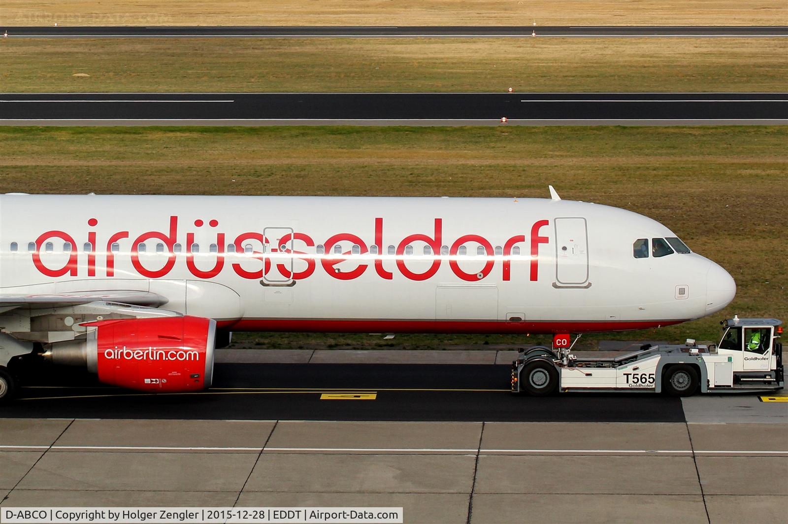 D-ABCO, 2015 Airbus A321-211 C/N 6501, Brand new Air Ber.., ups, Duesseldorfer has got a push back....