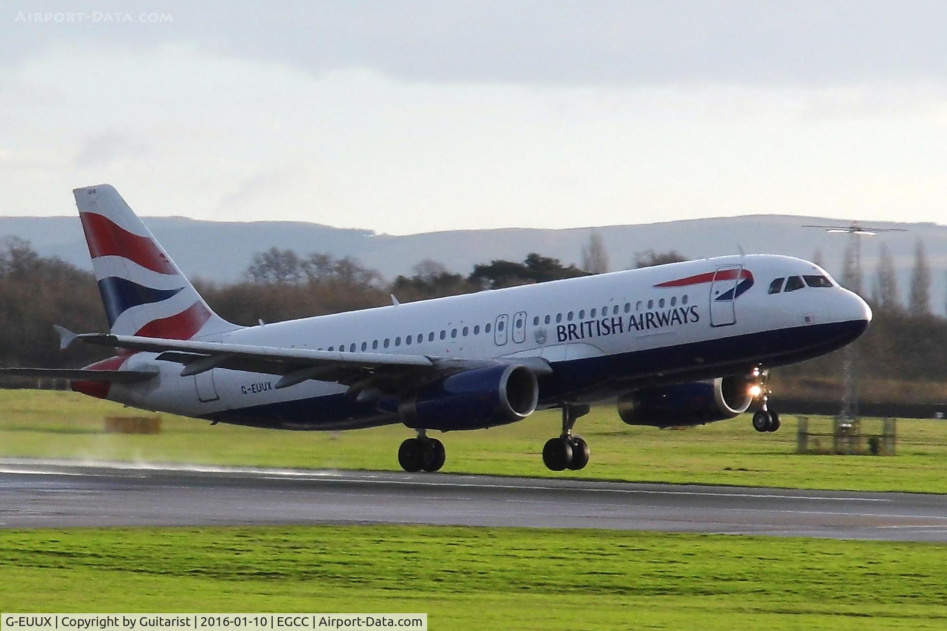 G-EUUX, 2008 Airbus A320-232 C/N 3550, At Manchester