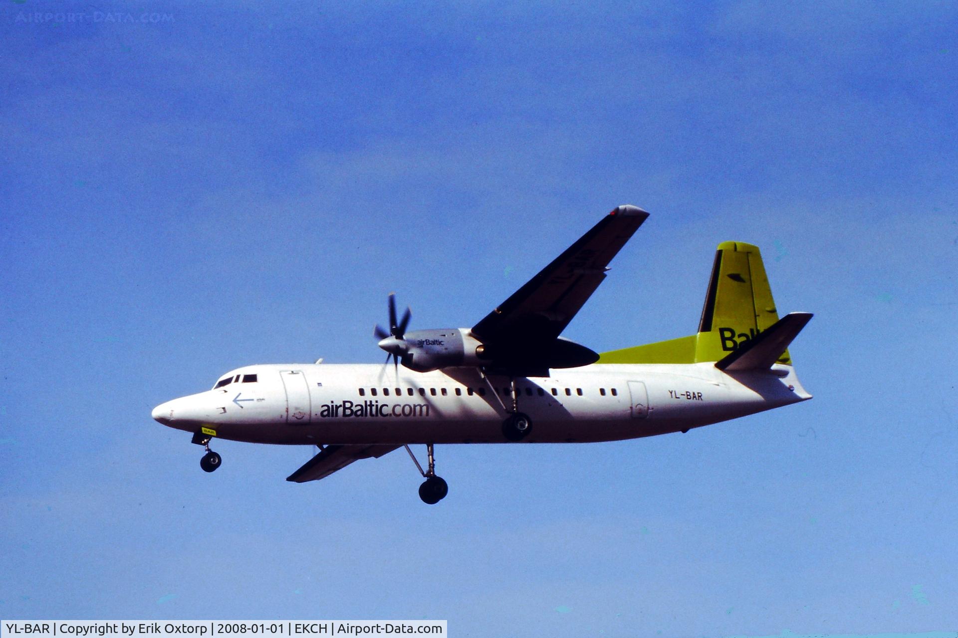 YL-BAR, 1989 Fokker 50 C/N 20149, YL-BAR in CPH APR09