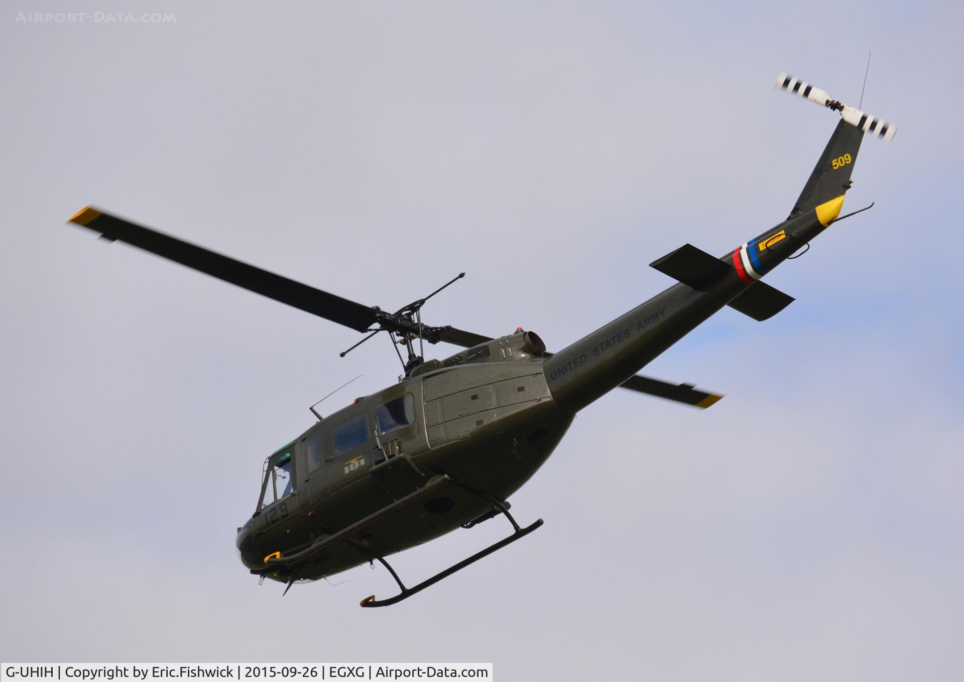 G-UHIH, 1972 Bell UH-1H Iroquois C/N 13208, 44. G-UHIH at The Yorkshire Air Show, Church Fenton, Sept. 2015.