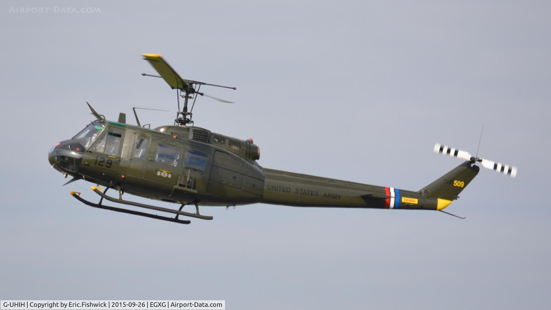 G-UHIH, 1972 Bell UH-1H Iroquois C/N 13208, 41. G-UHIH at The Yorkshire Air Show, Church Fenton, Sept. 2015.