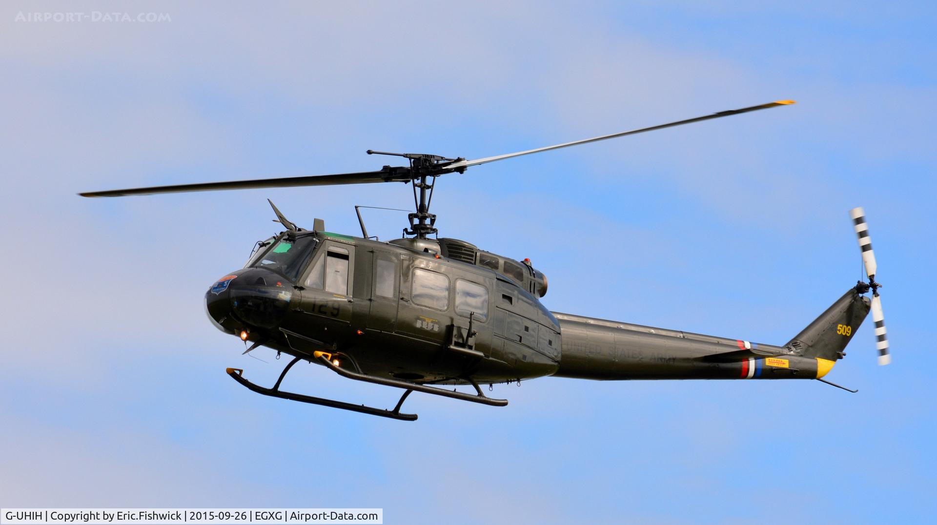 G-UHIH, 1972 Bell UH-1H Iroquois C/N 13208, 41. G-UHIH at The Yorkshire Air Show, Church Fenton, Sept. 2015.